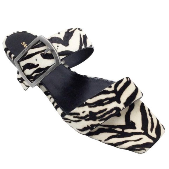 Saint Laurent Hair on Zebra Sandals - Picture 2 of 6